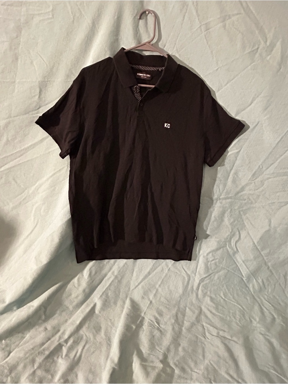 Kenneth Cole Black Polo with KC Chest Logo